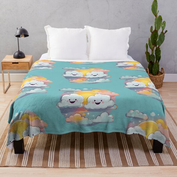 Item preview, sunset and cute cheerful clouds, radiate positivity, smiling friends designed and sold by orthodox-icon.