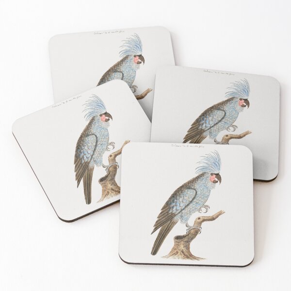 Item preview, Palm Cockatoo bird vintage kitsch trendy illustration art designed and sold by Vintage Designs +.