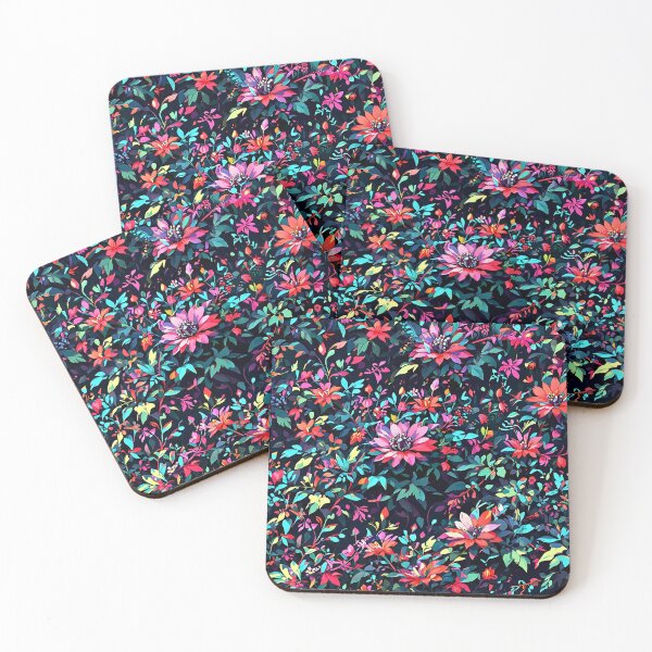 Item preview, Tropical Flowers Seamless Pattern retro vintage cartoon design designed and sold by BorgSpareParts.