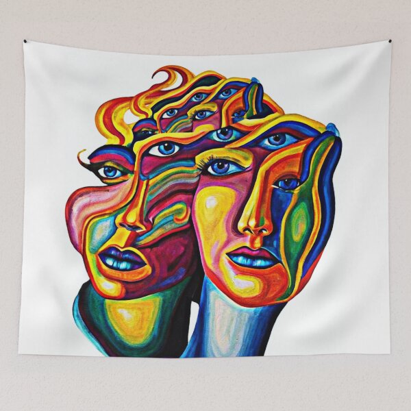 Item preview, Metamorphosis of Perception: Abstract Human Faces Artwork designed and sold by REALKIRAN.