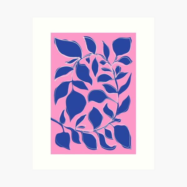 Bold pink plant Art Print
