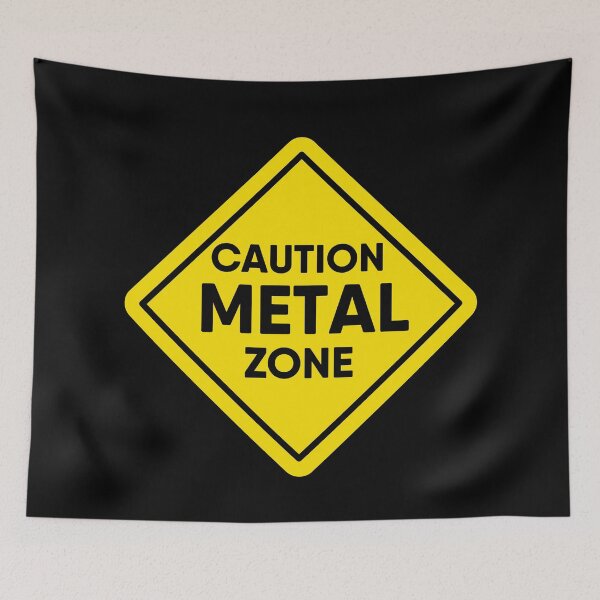 Item preview, Metal Zone Caution: Yellow Sign Digital Drawing designed and sold by RiciPaneto.