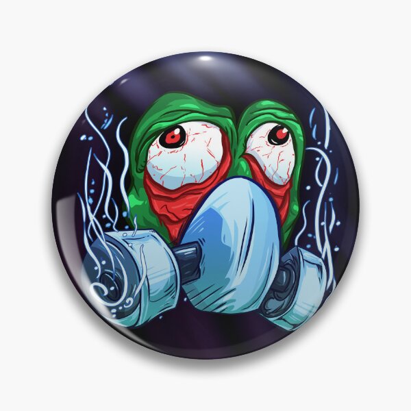 Item preview, Green Frog Peppo with Copium Mask Meme designed and sold by yashik.
