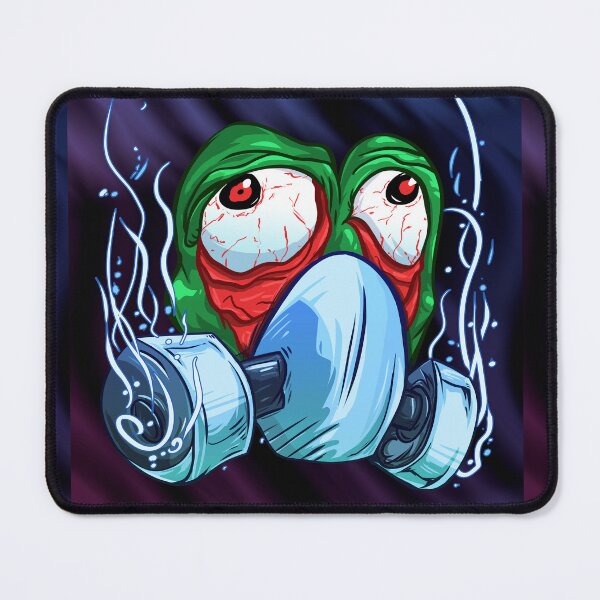 Item preview, Green Frog Peppo with Copium Mask Meme designed and sold by yashik.