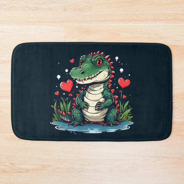 Item preview, Alligator with hearts designed and sold by Planetporridge.