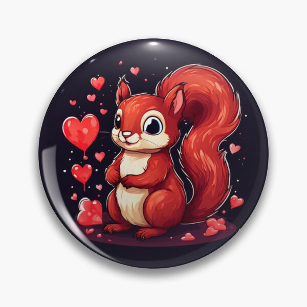 Item preview, Squirrel with hearts designed and sold by Planetporridge.