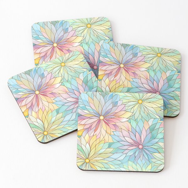 Item preview, Pastel Floral Stained Glass designed and sold by Magnuna.