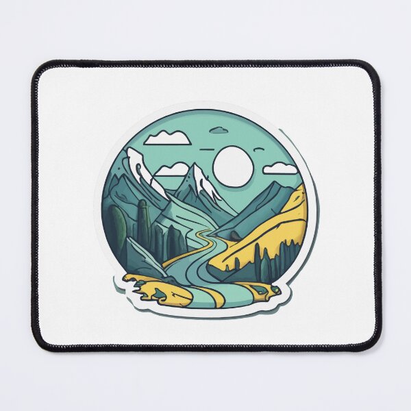 Item preview, Minimalist Mountain Pass Landscape designed and sold by NiftyWrx.
