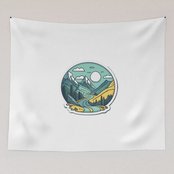Item preview, Minimalist Mountain Pass Landscape designed and sold by NiftyWrx.