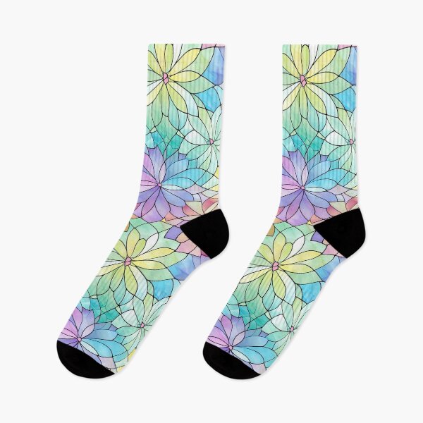 Item preview, Pastel Floral Stained Glass designed and sold by Magnuna.
