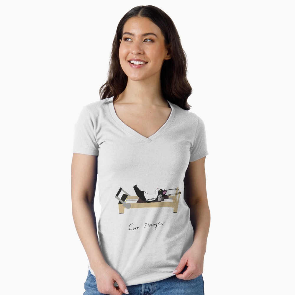 Doing Pilates hundred on reformer kitty Fitted T-Shirt
