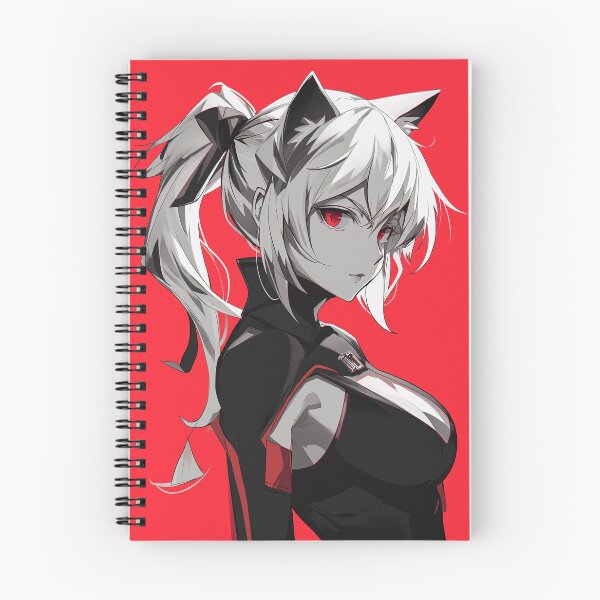 Item preview, Mystical Charm: Anime girl with cat ears in monochrome allure designed and sold by Lautstarke.
