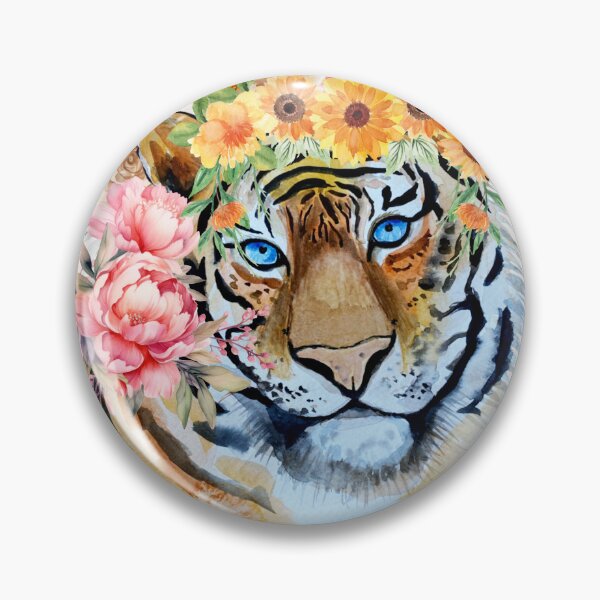 Item preview, Tiger T-shirts, nature pattern T-shirts, cute wild animal pattern T-shirts, oil paint T-shirts designed and sold by MissCirce1993.