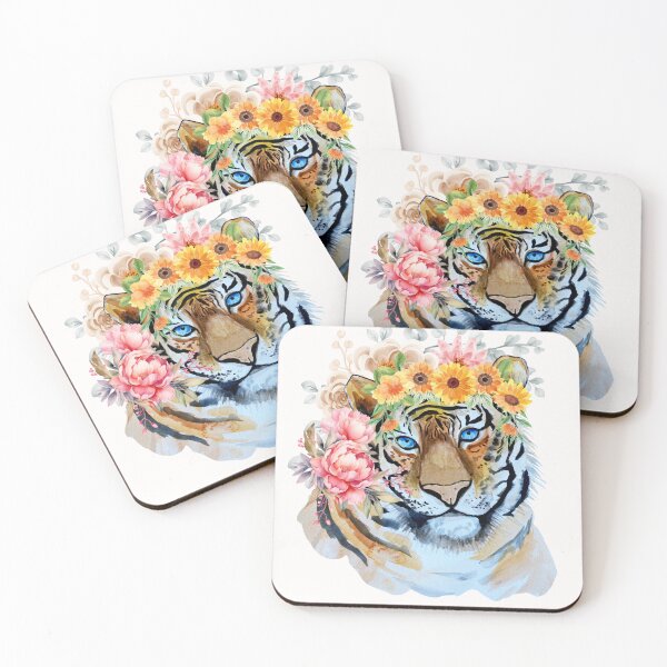 Item preview, Tiger T-shirts, nature pattern T-shirts, cute wild animal pattern T-shirts, oil paint T-shirts designed and sold by MissCirce1993.