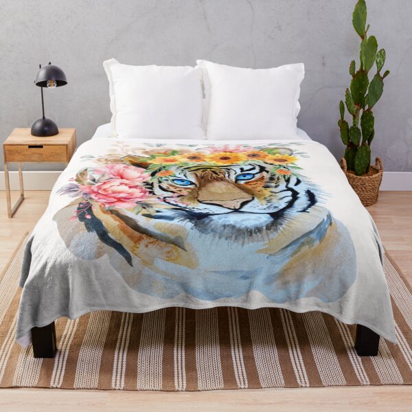 Item preview, Tiger T-shirts, nature pattern T-shirts, cute wild animal pattern T-shirts, oil paint T-shirts designed and sold by MissCirce1993.