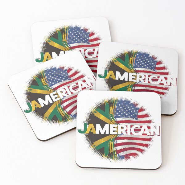 Item preview, Jamerican Pride Flag Fusion Graphic Design for Jamaican and American designed and sold by seelya83.