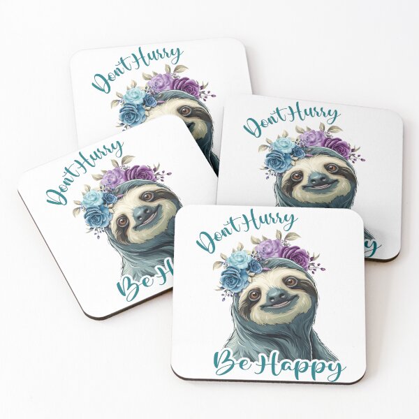 Item preview, Cute Sloth Funny Don't Hurry Be Happy designed and sold by BeebooDesign.