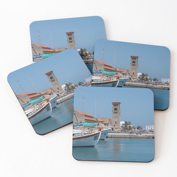 Item preview, Rhodes Harbour Clock Tower designed and sold by hawkie.