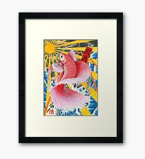 ukiyo-e betta fish Framed Print