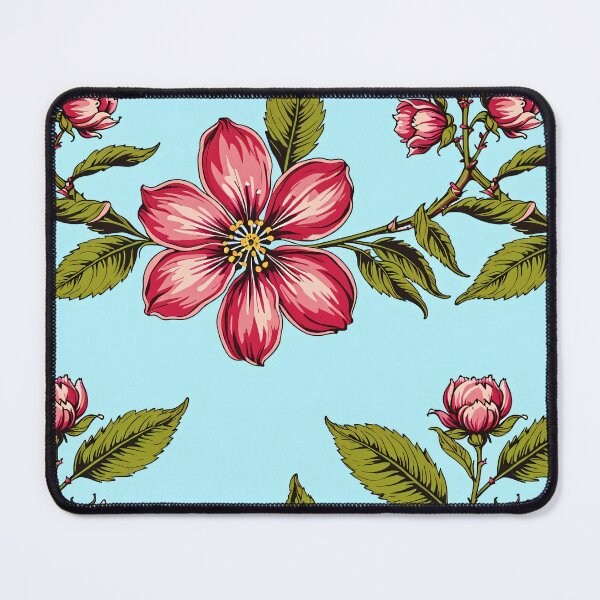 Item preview, Vibrant orange white green Flower Illustration - Botanical Artwork, Sensations of a vibrant spring day designed and sold by yeekazar.