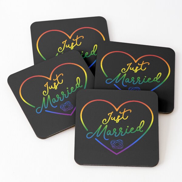 Item preview, Pride Flag Colors - Just Married III designed and sold by Lemon Pepper.