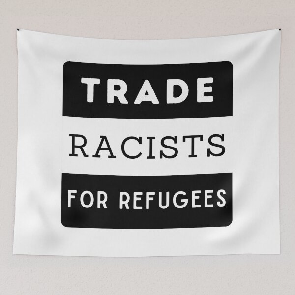 Item preview, Comercio de racistas por refugiados designed and sold by Blink Art Studio.