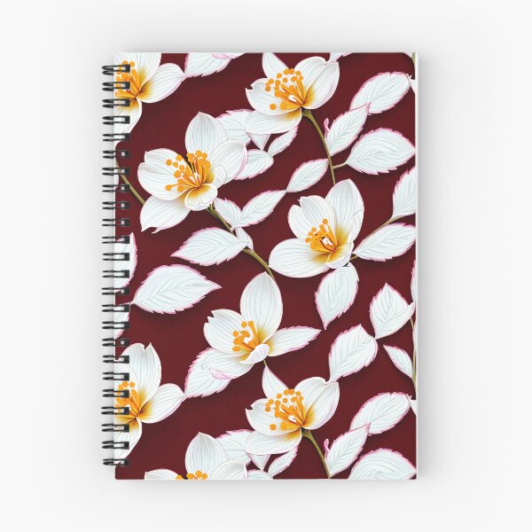Item preview, Vibrant orange white green Flower Illustration - Botanical Artwork, Sensations of a vibrant spring day designed and sold by yeekazar.