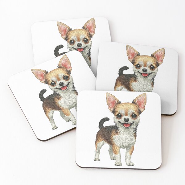 Item preview, Happy Little Chihuahua - Embroidery Style designed and sold by 3MillsDesign.