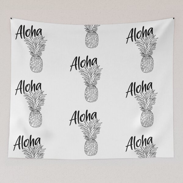 Item preview, Pineapple with Hawaiian Aloha lettering designed and sold by FoxyS.