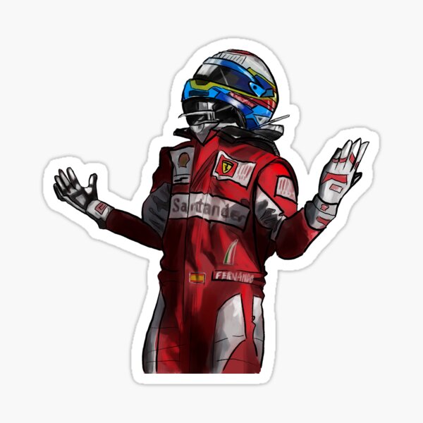 Item preview, Fernando Alonso Formula 1, Team Ferrari victory pose designed and sold by mjag23.