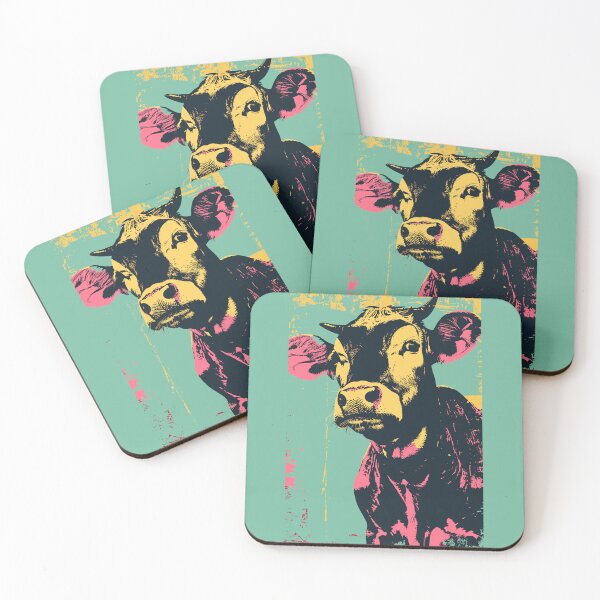 Item preview, Molly -Farmyard Pop Portraits - Cow pop art - illustration  designed and sold by Loffartdesign.