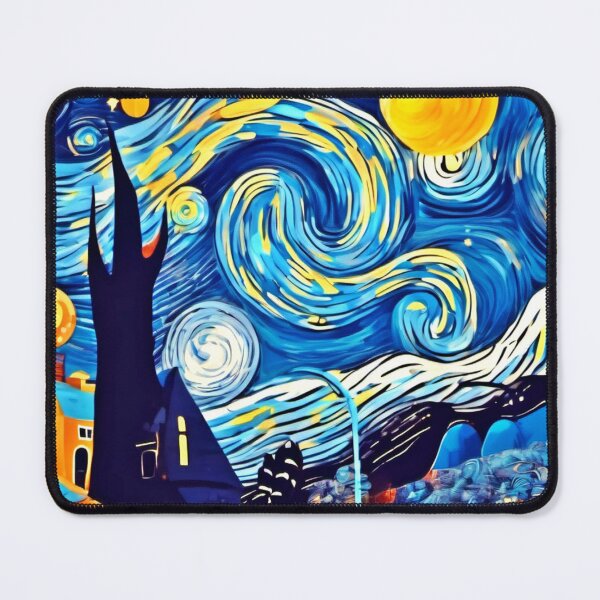 Item preview, Cartoon Starry Night Artwork designed and sold by Health And Fitness Posts e-Store.