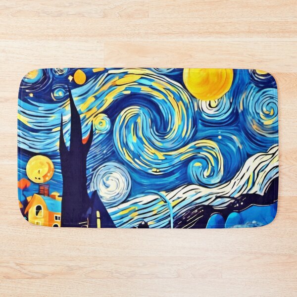 Item preview, Cartoon Starry Night Artwork designed and sold by Health And Fitness Posts e-Store.