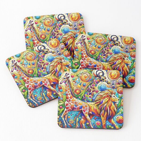 Item preview, Colorful animal mosaic designed and sold by Cerberus-Art.
