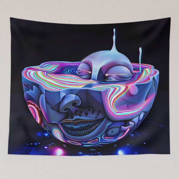Item preview, “Psychedelic Iridescent Glowing Neon Liquid Paint” designed and sold by Art-Vortex-fr.