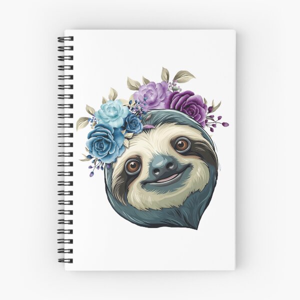 Item preview, Sloth Flowers Seamless Pattern designed and sold by BeebooDesign.