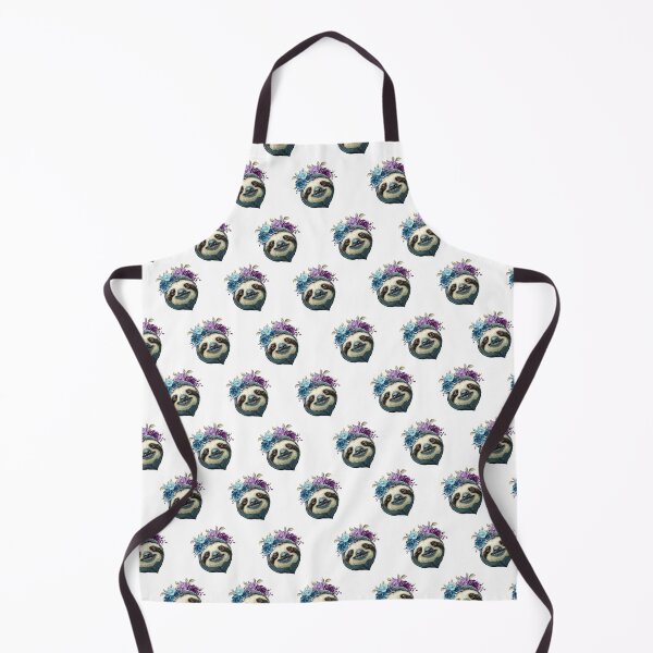 Item preview, Sloth Flowers Seamless Pattern designed and sold by BeebooDesign.