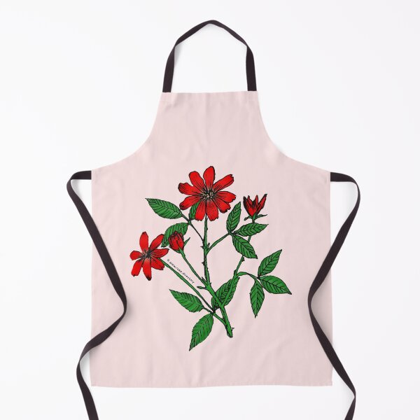 Item preview, Bright Red Pompon Rose Bloom Single 1-7 Petals Almost Flat designed and sold by Rachael Taylor.