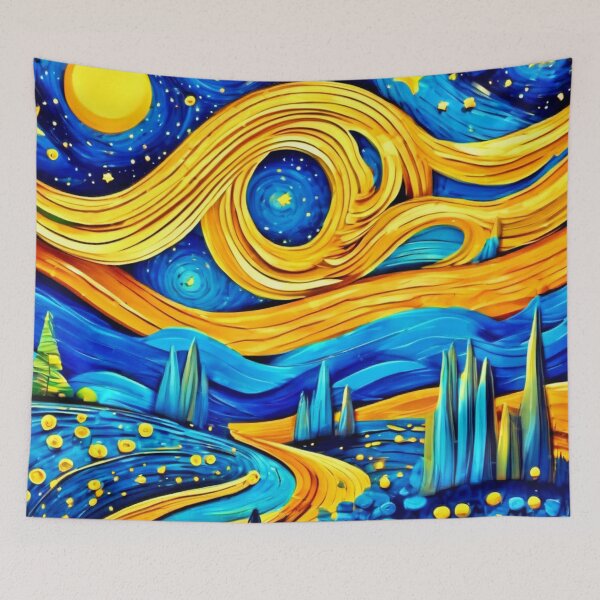 Item preview, Vibrant Starry Badaist Artwork designed and sold by Health And Fitness Posts e-Store.