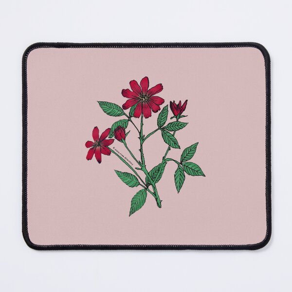 Item preview, Dark Red Pompon Rose Bloom Single 1-7 Petals Almost Flat designed and sold by Rachael Taylor.