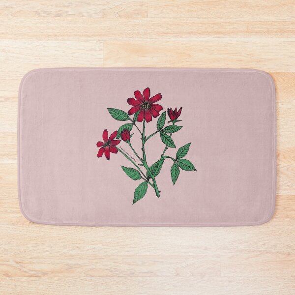 Item preview, Dark Red Pompon Rose Bloom Single 1-7 Petals Almost Flat designed and sold by Rachael Taylor.