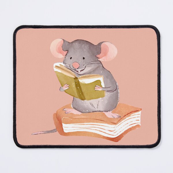 Item preview, Cute Watercolor Mouse Reading Book designed and sold by FarmOfCuties.