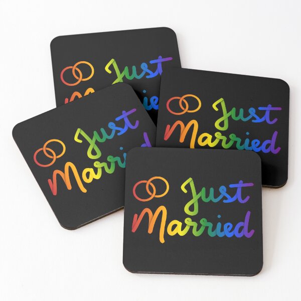 Item preview, Pride Flag Colors - Just Married IV designed and sold by Lemon Pepper.