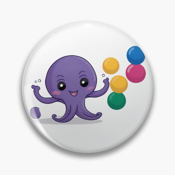 Artikelvorschau, Oktopus, der mit farbigen Bällen spielt entworfen und verkauft von omerfdln34.