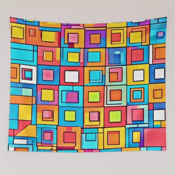 Item preview, Vivid Square Cartoons designed and sold by Health And Fitness Posts e-Store.