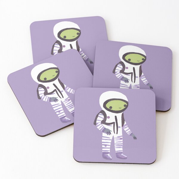 Item preview, Cute Watercolor Alien Astronaut designed and sold by FarmOfCuties.