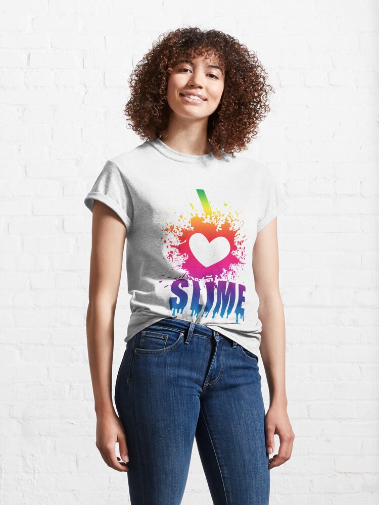 Alternate view of I Love Slime - Funny T Shirt Gift idea for slime parties Classic T-Shirt