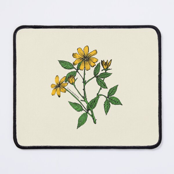 Item preview, Yellow Pompon Rose Bloom Single 1-7 Petals Almost Flat designed and sold by Rachael Taylor.