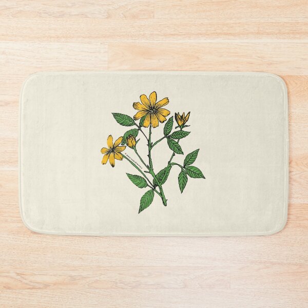 Item preview, Yellow Pompon Rose Bloom Single 1-7 Petals Almost Flat designed and sold by Rachael Taylor.