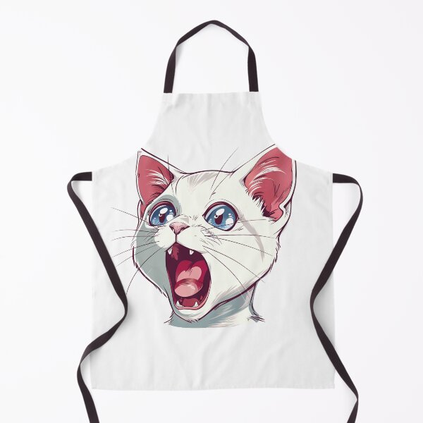 Item preview, White Cat Screaming designed and sold by Crazycatgraphic.